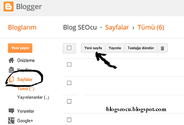 blogger yeni sayfa oluşturma http://blogseocu.blogspot.com