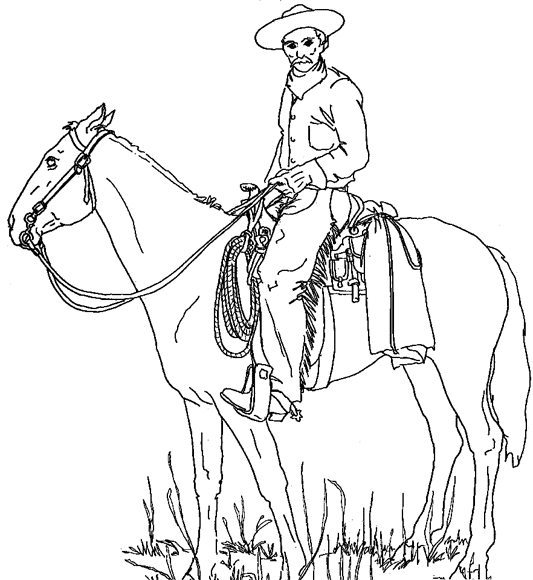 Cowboy coloring pages for kids - Coloring Pages