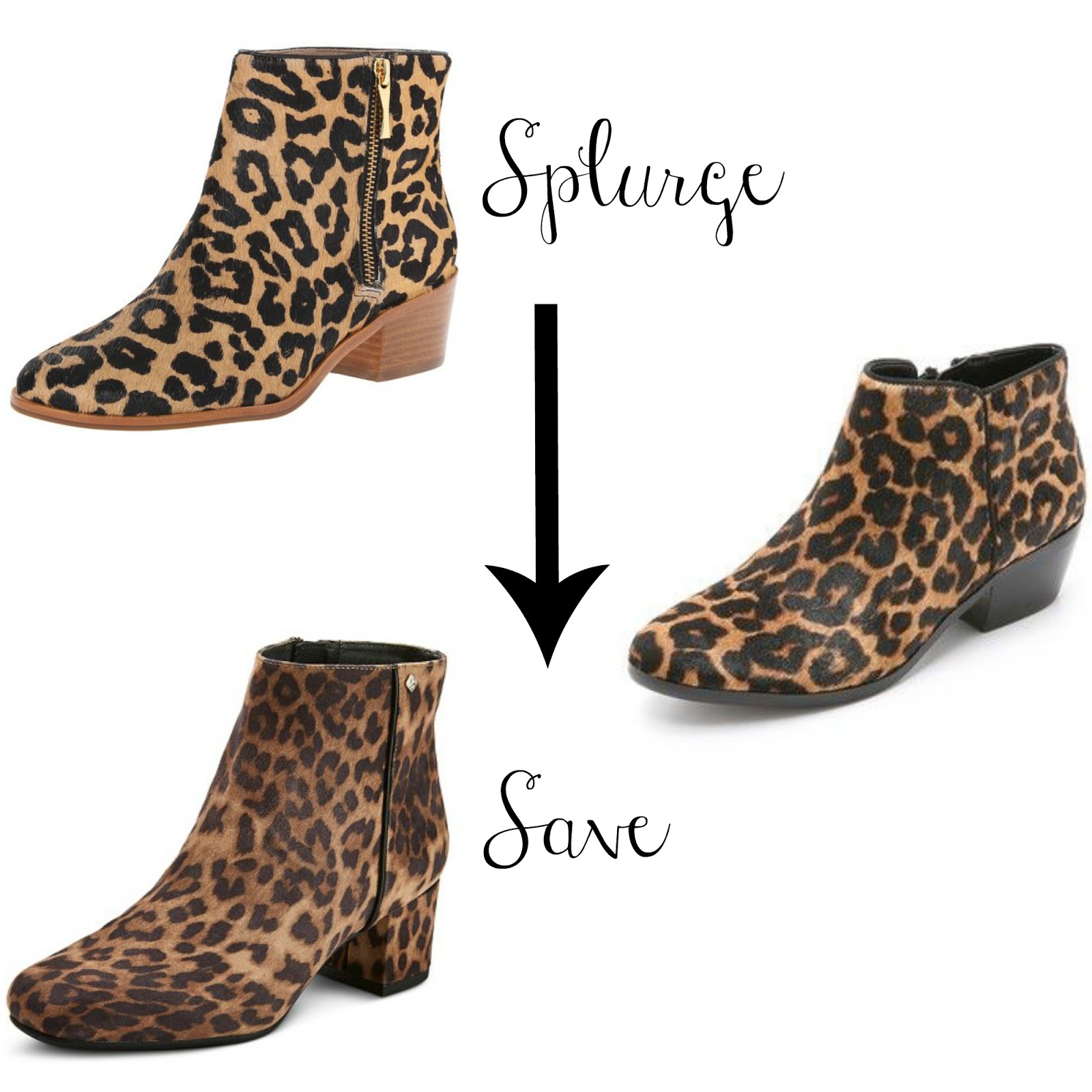 Leopard Booties: From Splurge to Save - C'est Bien by Heather Bien