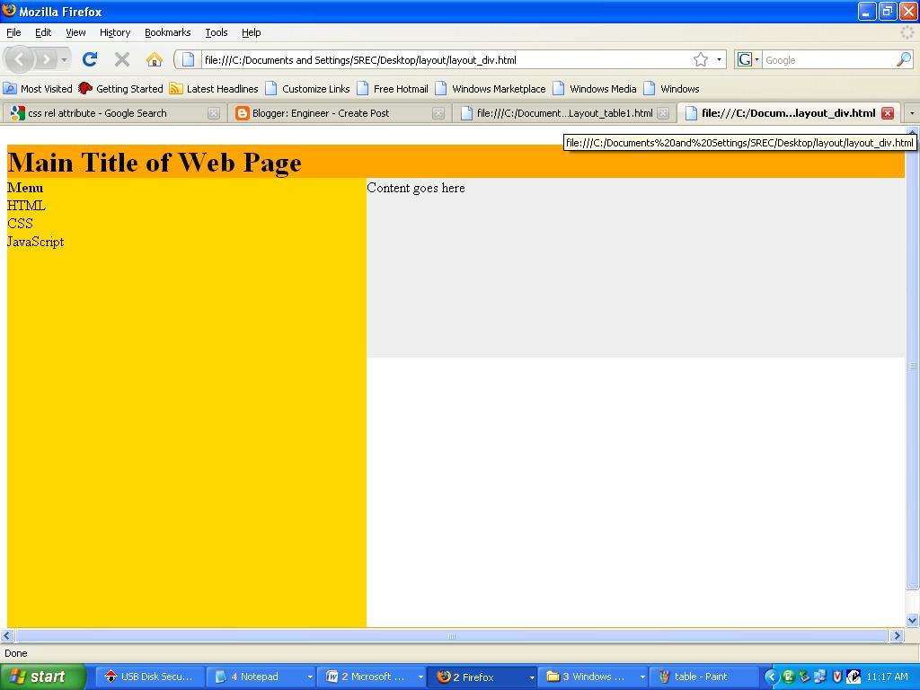 Engineer How to design Home Page By using Html