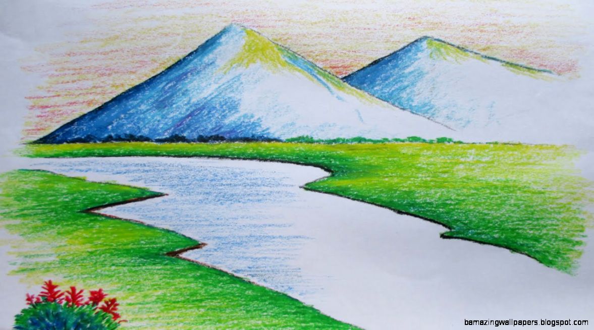 Beginners Mountain Landscape Drawing with Oil Pastel YouTube Beginners Mountain Landscape Drawing with Oil Pastel YouTube