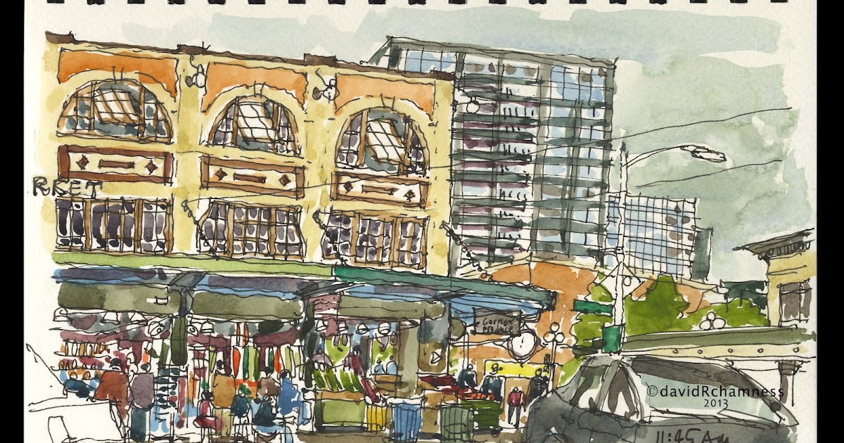 Urban Sketchers Seattle Corner Market Building The Public Market