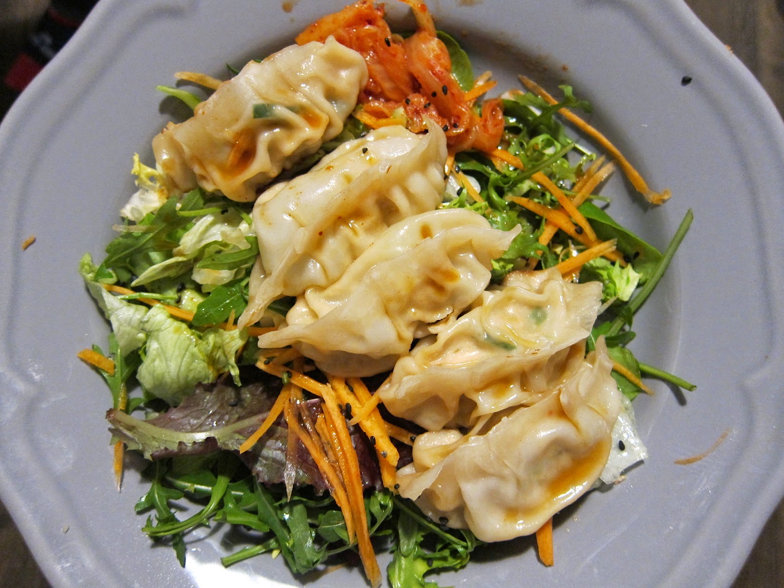 Pork, Prawn, Kimchi and Leek Gyoza / LUCY LOVES TO EAT