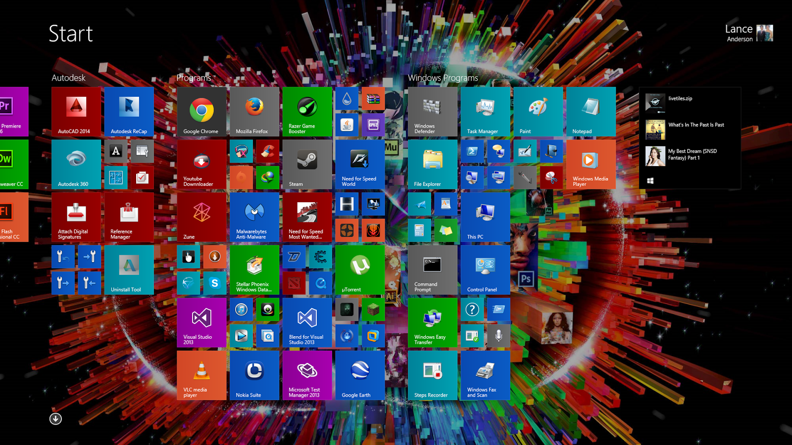 Windows 8.1 Tiles