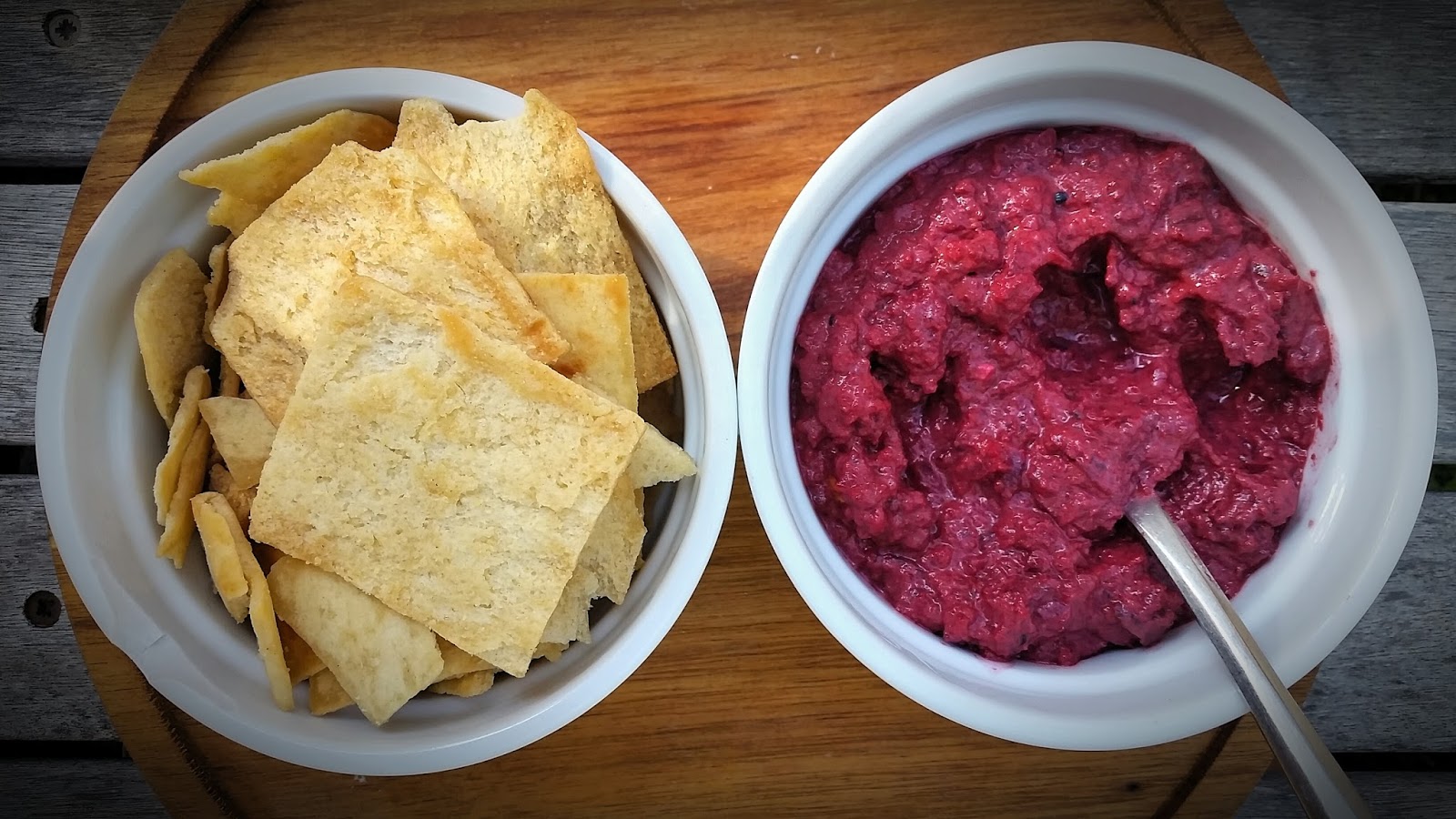 Savvy Chef Beet Hummus (Mutabal Shawandar)
