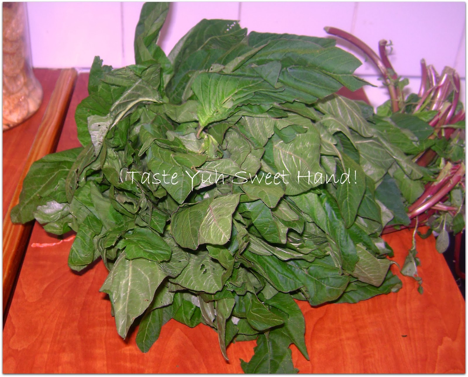 Taste Yuh Sweet Hand! Chowrai Bhaji with Roast Bake