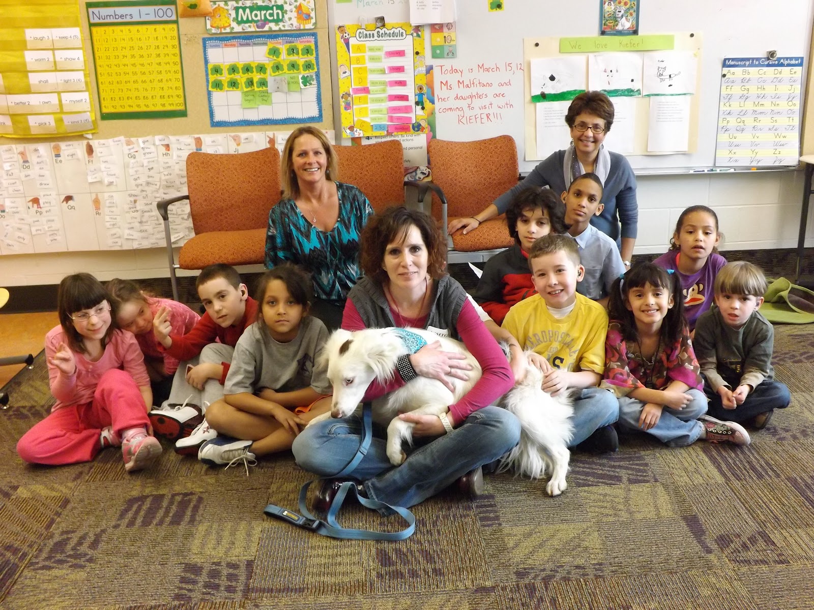 Phoenix and Kiefer Kiefer's visit to the R.I. School for the Deaf!!!!