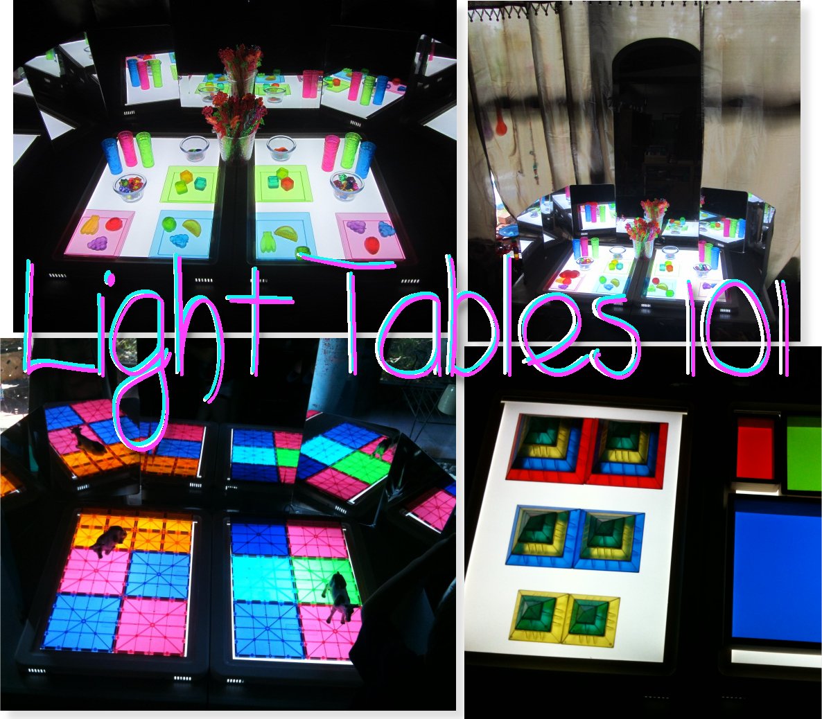 Epic Childhood Reggio, Light Table Play, and Light Play Light Tables 101 (featuring 101 ways