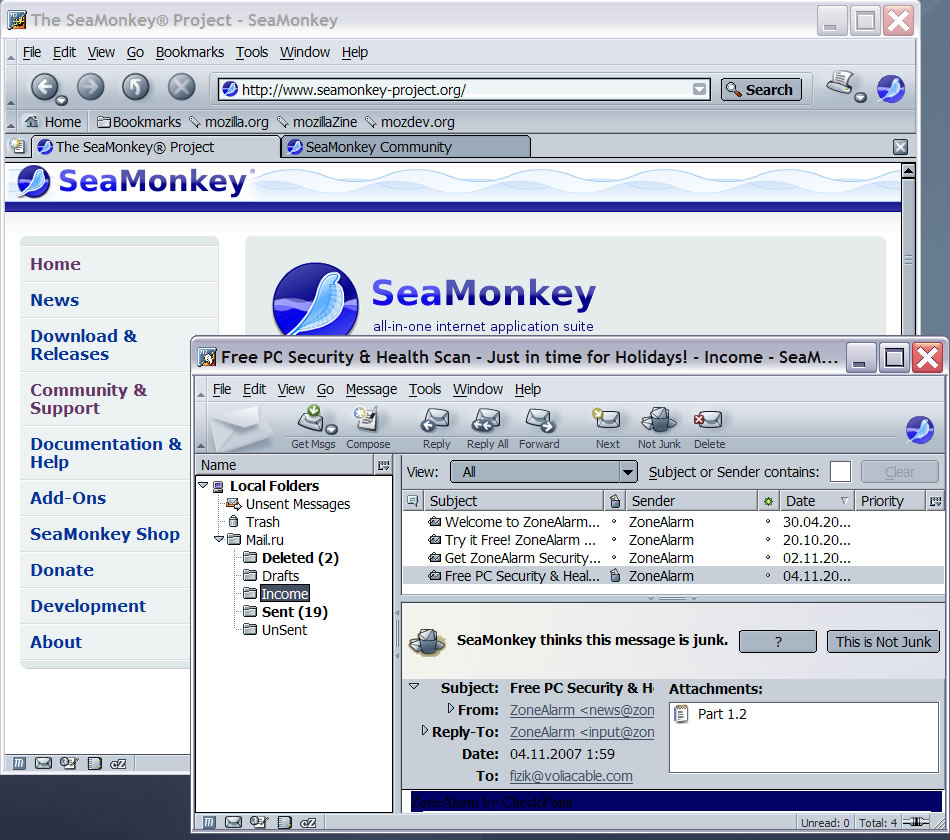 seamonkey internet suite