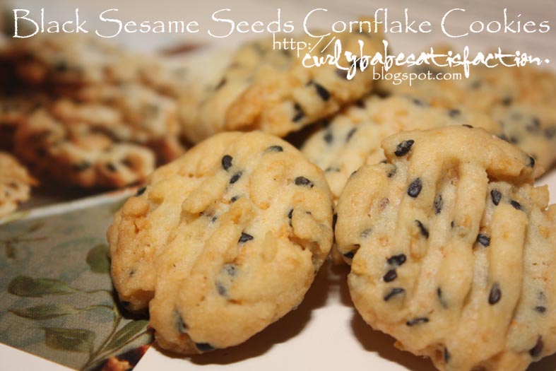 Curlybabe's Satisfaction Black Sesame Seeds Cornflake Cookies