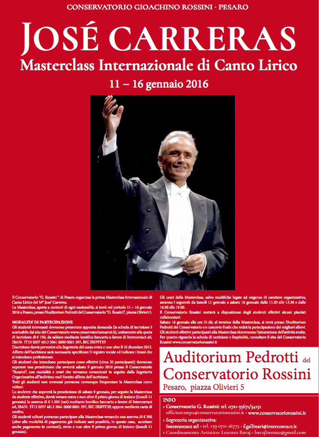 INTERNATIONAL MASTERCLASS IN PESARO