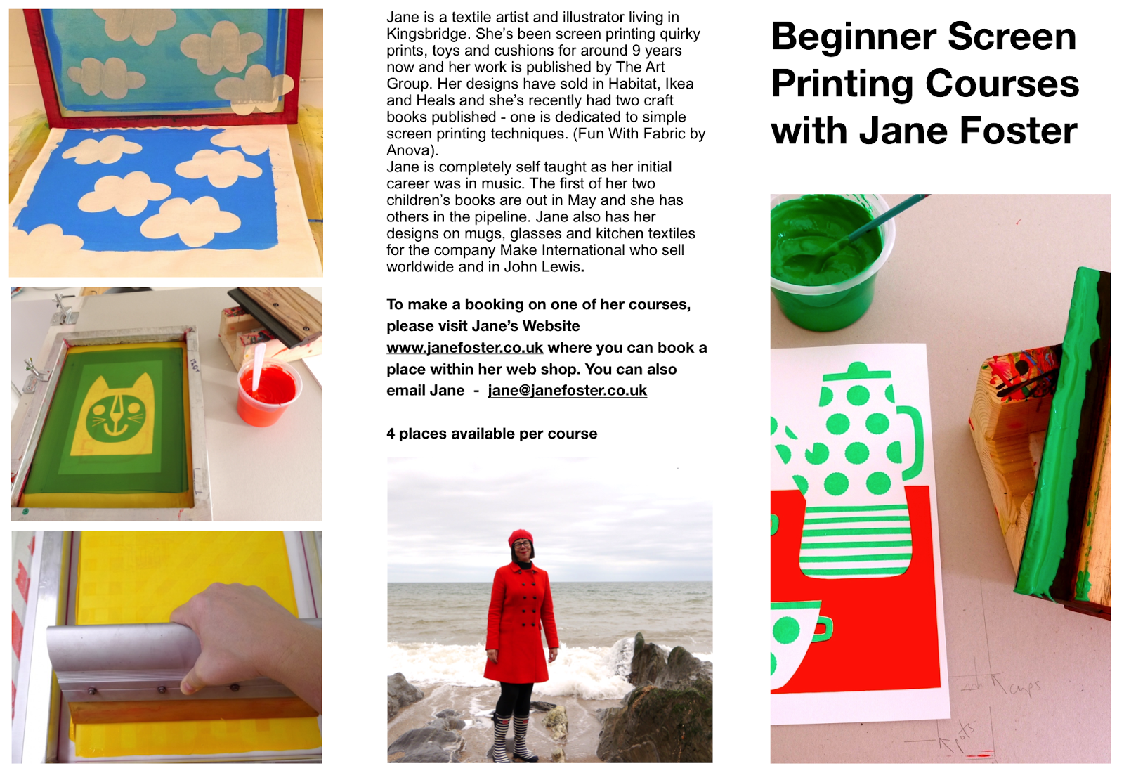 Jane Foster Blog Beginner Screen Printing Courses with Jane Foster