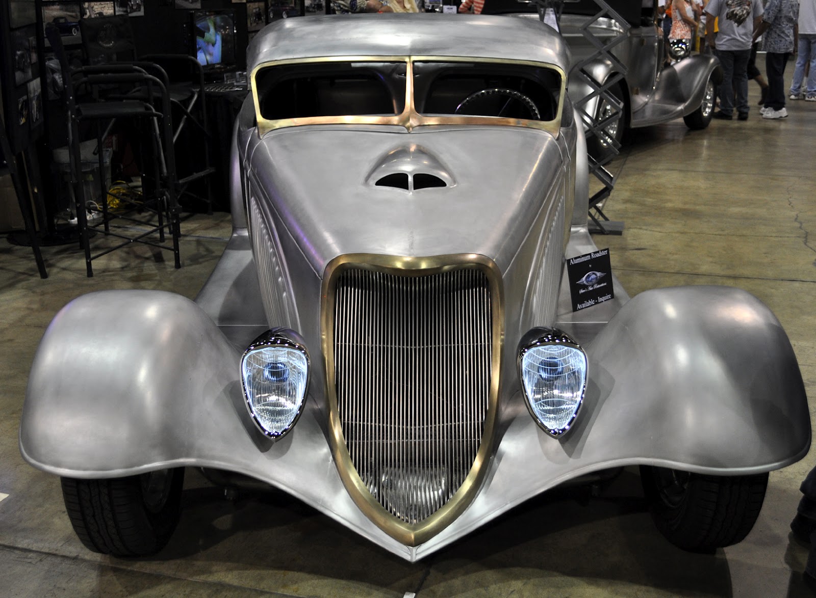 Steve’s Auto Restoration has a striking aluminum hot rod, and cool