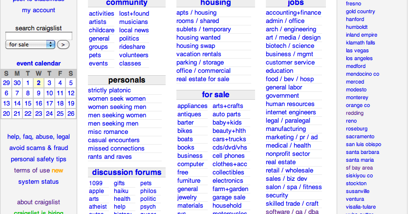 Ona Mizzou Simplicity Of Craigslist A Reminder That Content Is King
