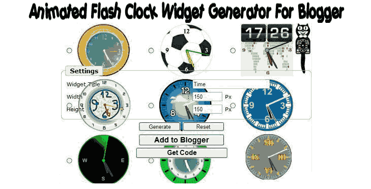 How To Add Animated Flash Clock To Your Blogger Blog