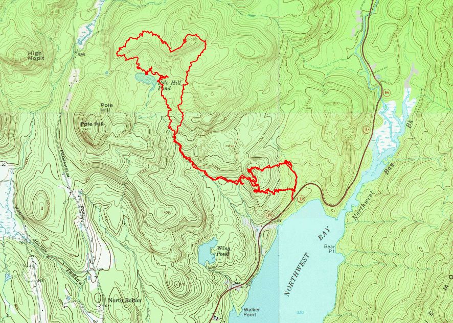 Off on Adventure Pole Hill Pond Lake Wild Forest 3/13/13
