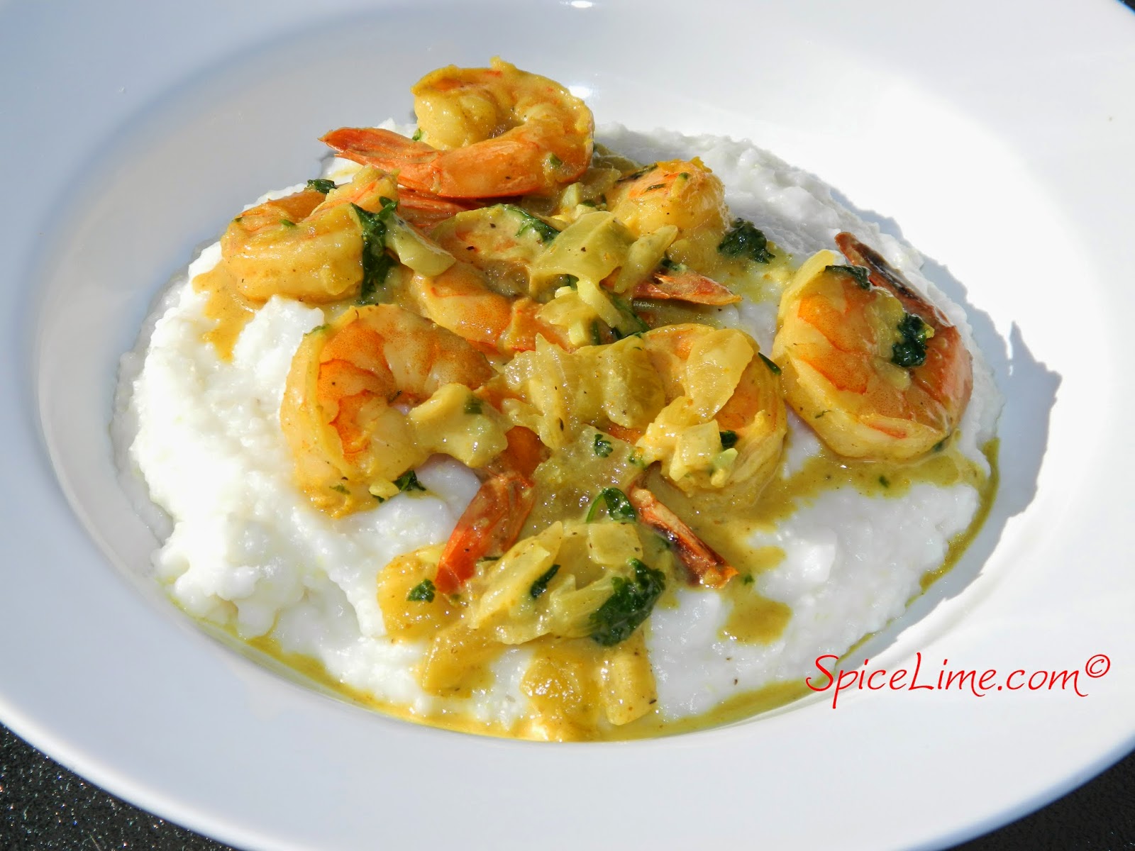 Spice Lime So Delicious...Coconut Curry Shrimp and Grits!