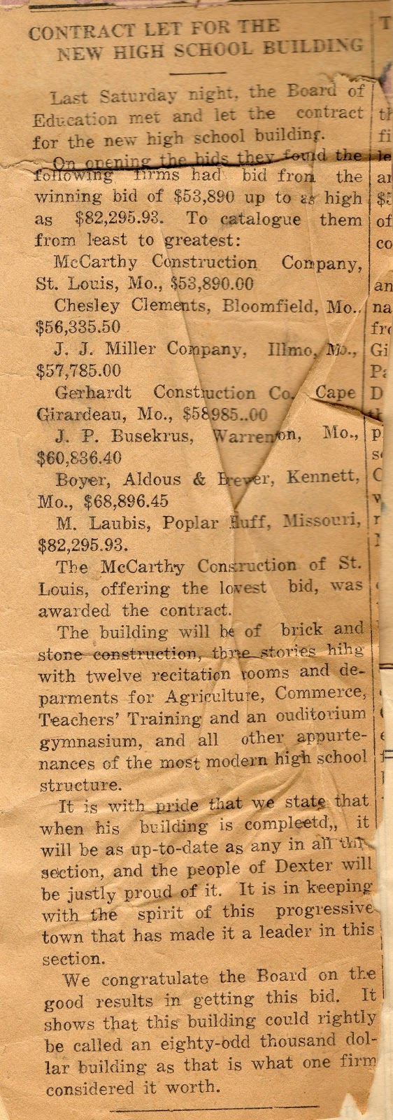 The Point Is...I Another Page in Bres Baker's Dexter Missouri