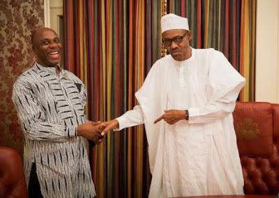 Ex Gov.%2BAmaechi%2Bvisits%2BPresident%2BBuhari%2Bin%2BAso%2BRock