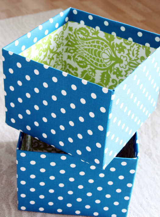 IHeart Organizing Project Pretty DIY Fabric Boxes & a Link Party!