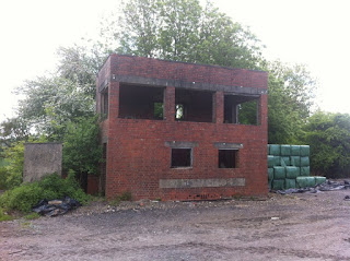 Abandoned signal box just south of Old Burghclere station