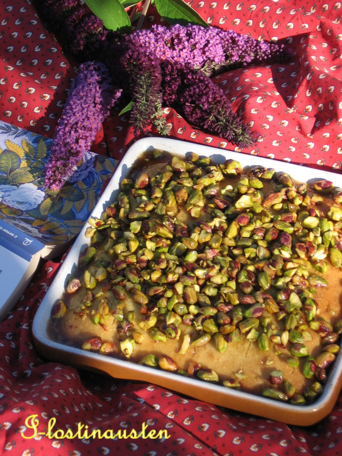 ILost in Austen Jamie Oliver's Honey & Pistachio Cake