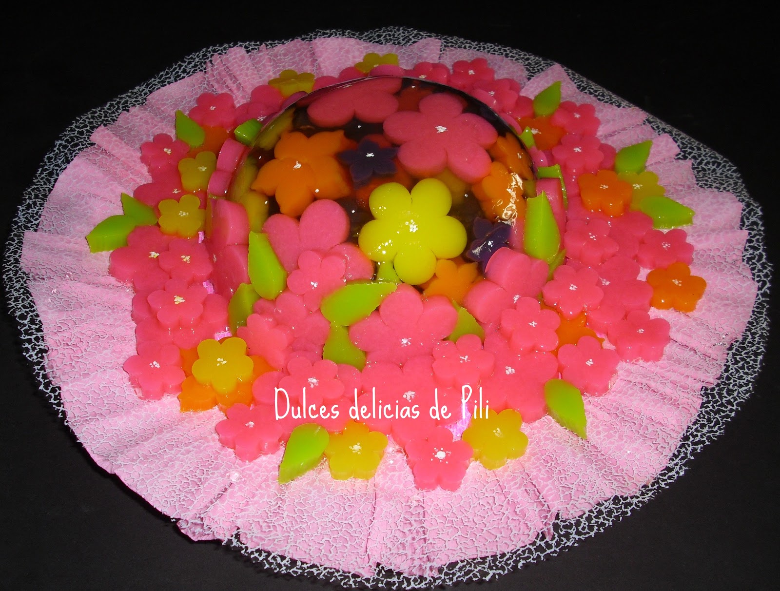 Dulces delicias de Pili Gelatina de flores