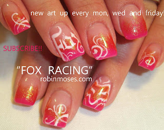 fox nails, pink nails, gradient nail, nicki minaj super bass lite, pink fox racing nails, pink sunset nail, teal and black nail, southwestern nail, morrocan nail, teal nail, aqua nail, skin girls nail, motorcycle racing nail,