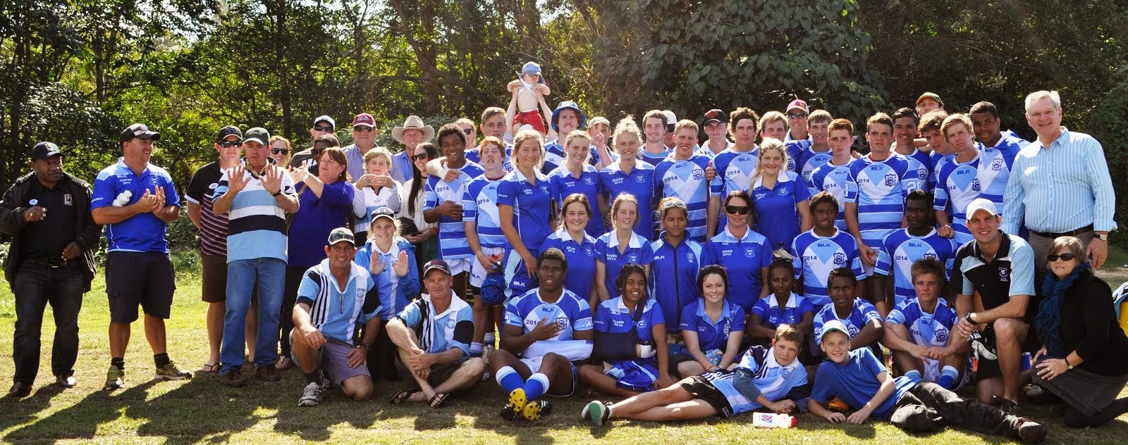 BTC Supporters with the Rugby League boys and Netball girls