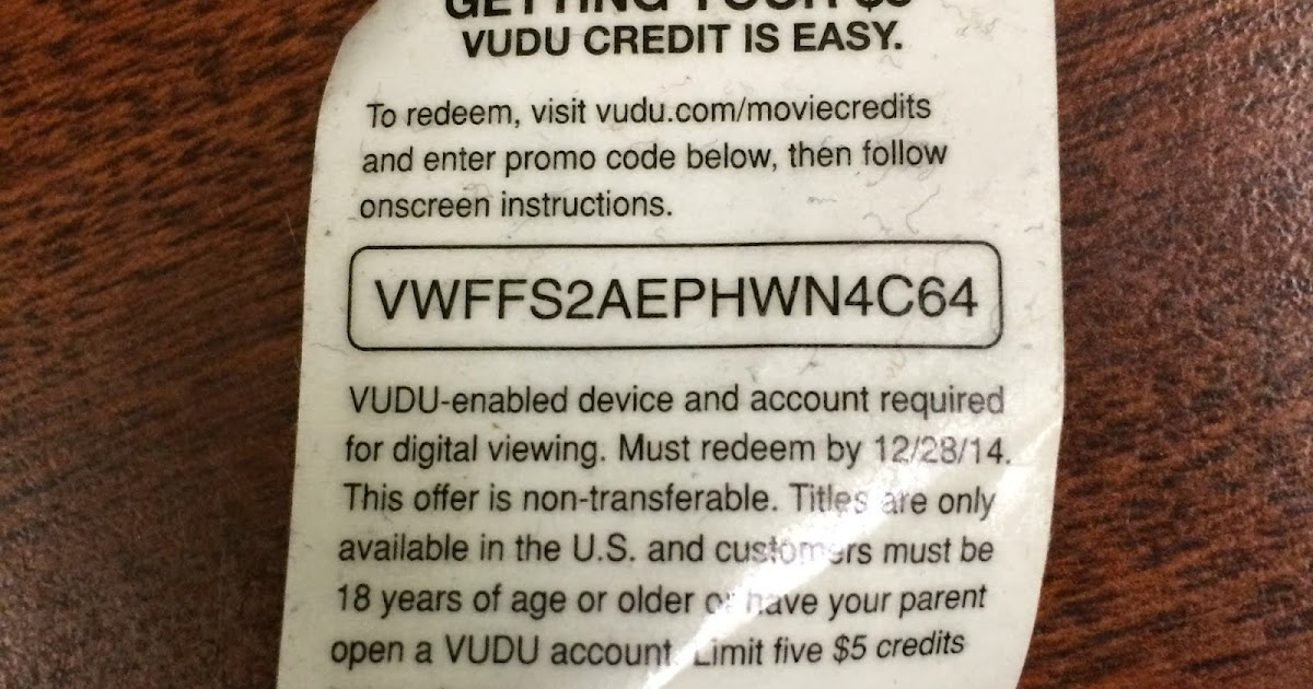vudu credit