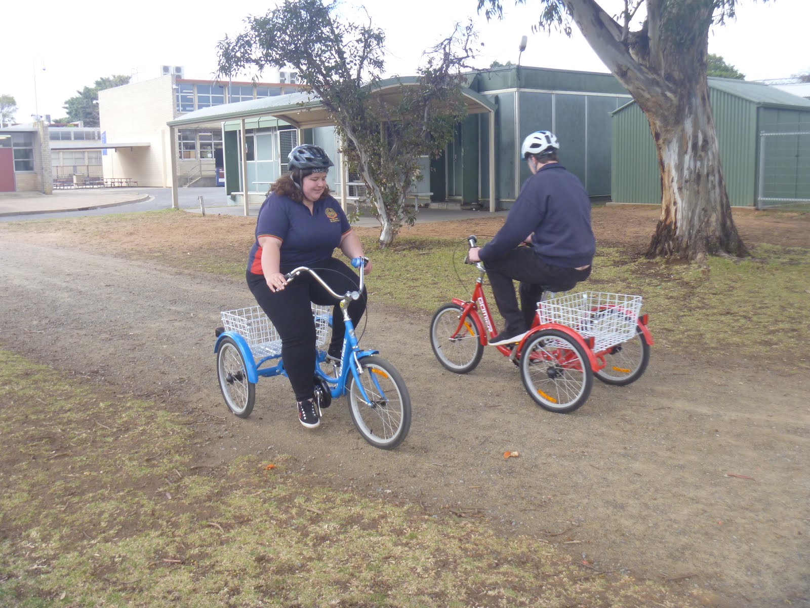 Riding the tricycles  as part of our fitness programme is great exercise.