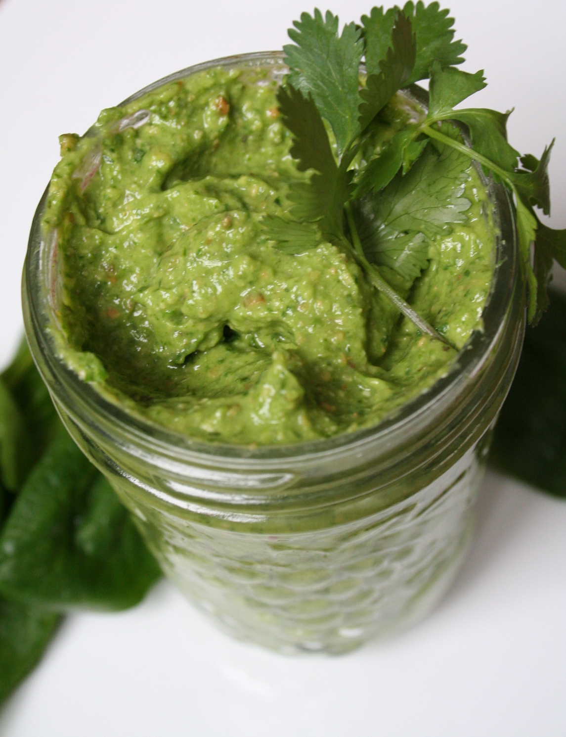 The Healthy Happy Wife Spinach Pesto (Dairy, Gluten and Nut Free)