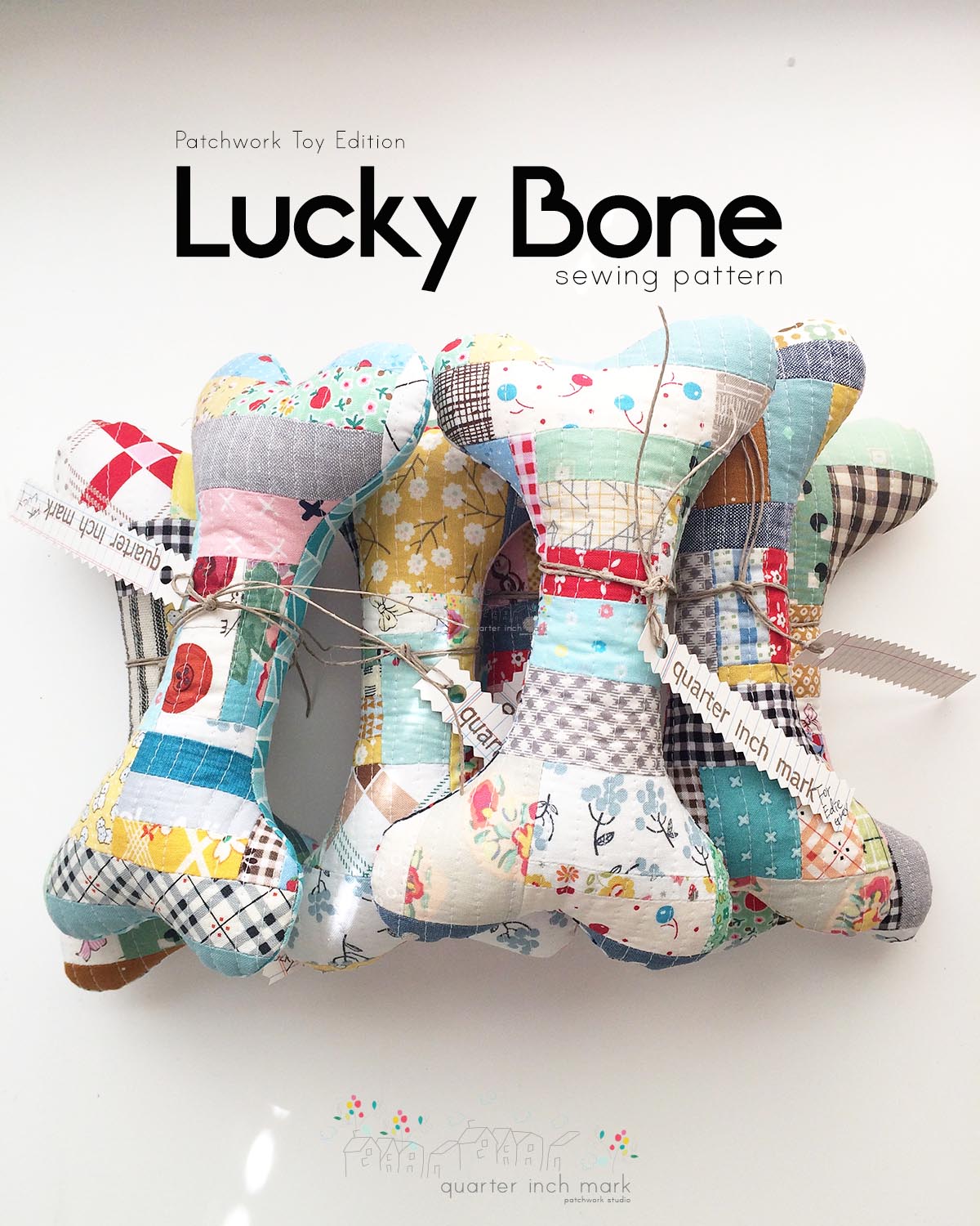 Lucky Bone Patchwork Toy Sewing Pattern