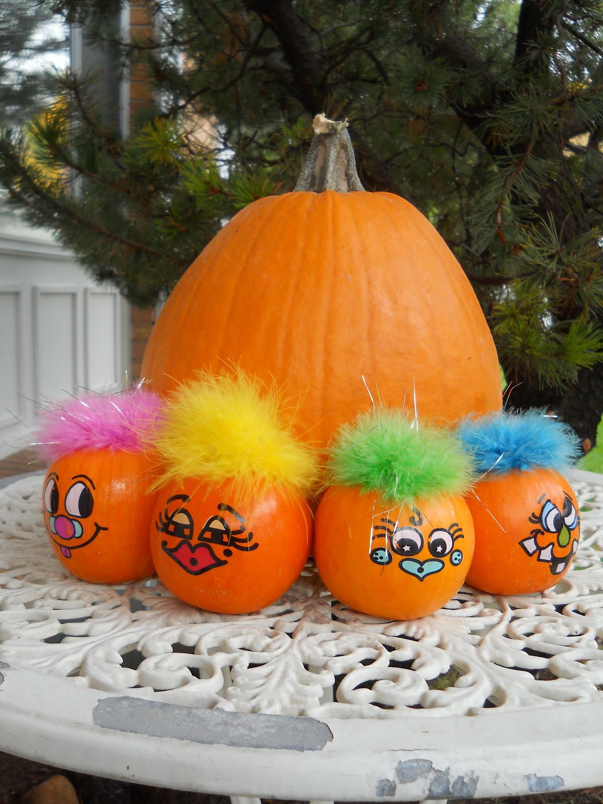 Pumpkins on porch