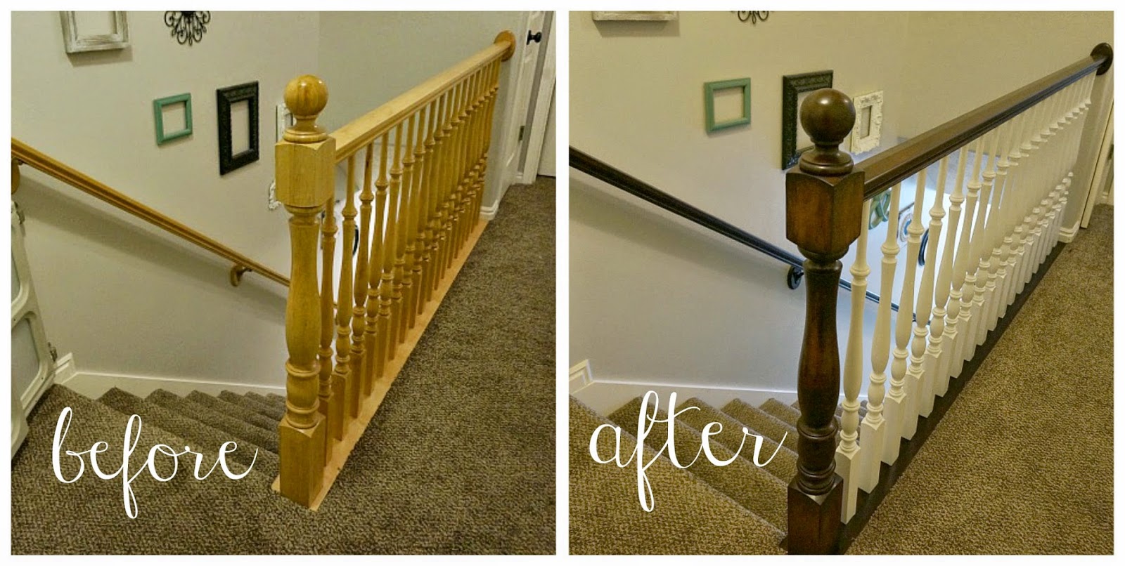 two points for honesty refinishing oak stair railings!