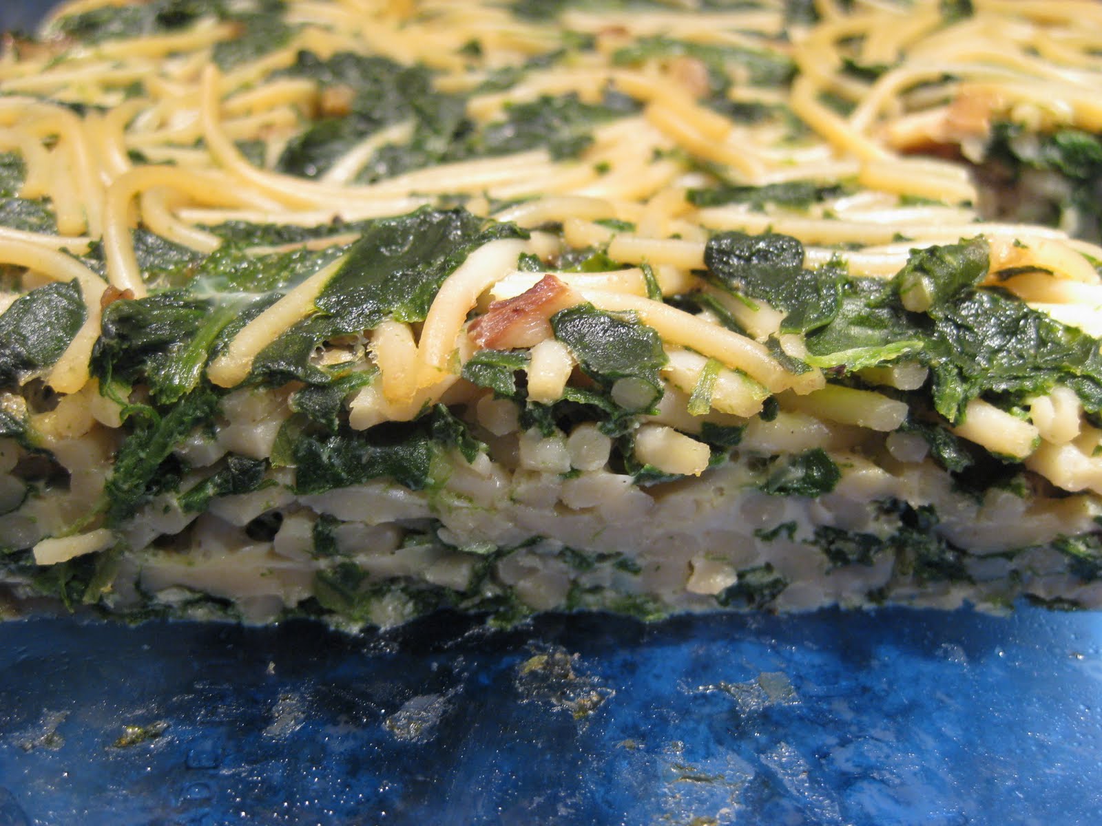 (Mostly) Healthy Mom Spinach & Spaghetti Pie