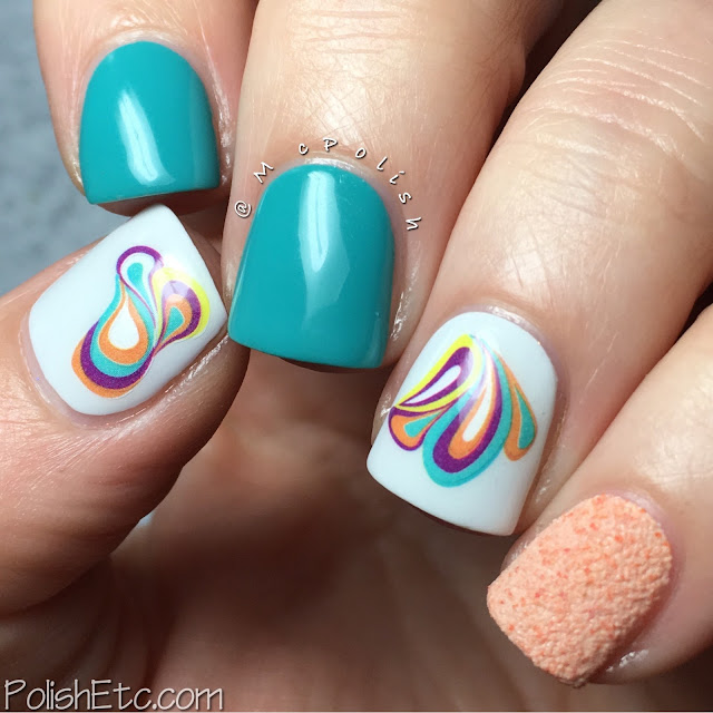 Skittlette mani with Born Pretty Store water decals by McPolish
