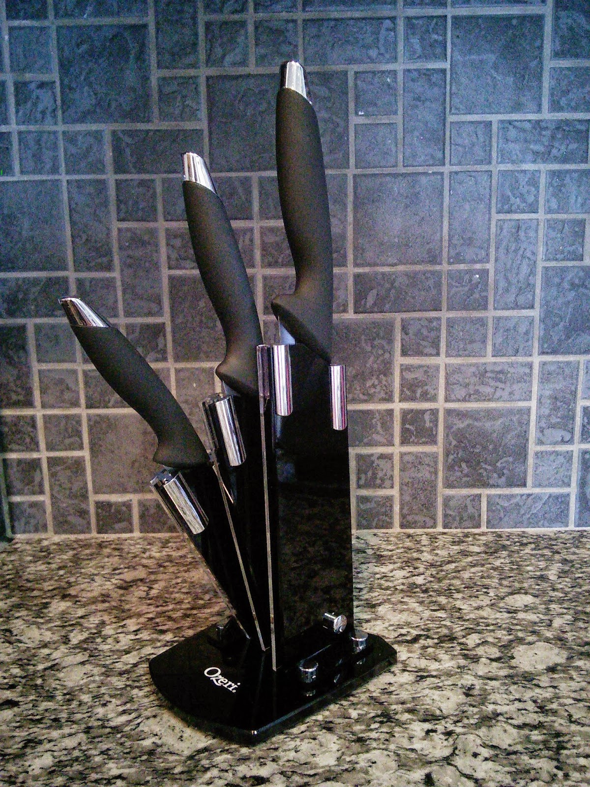 3pcs Ceramic Kitchen Knives Set Chef's Utility Knife Blade Sharp  4" 5" 6" + Base