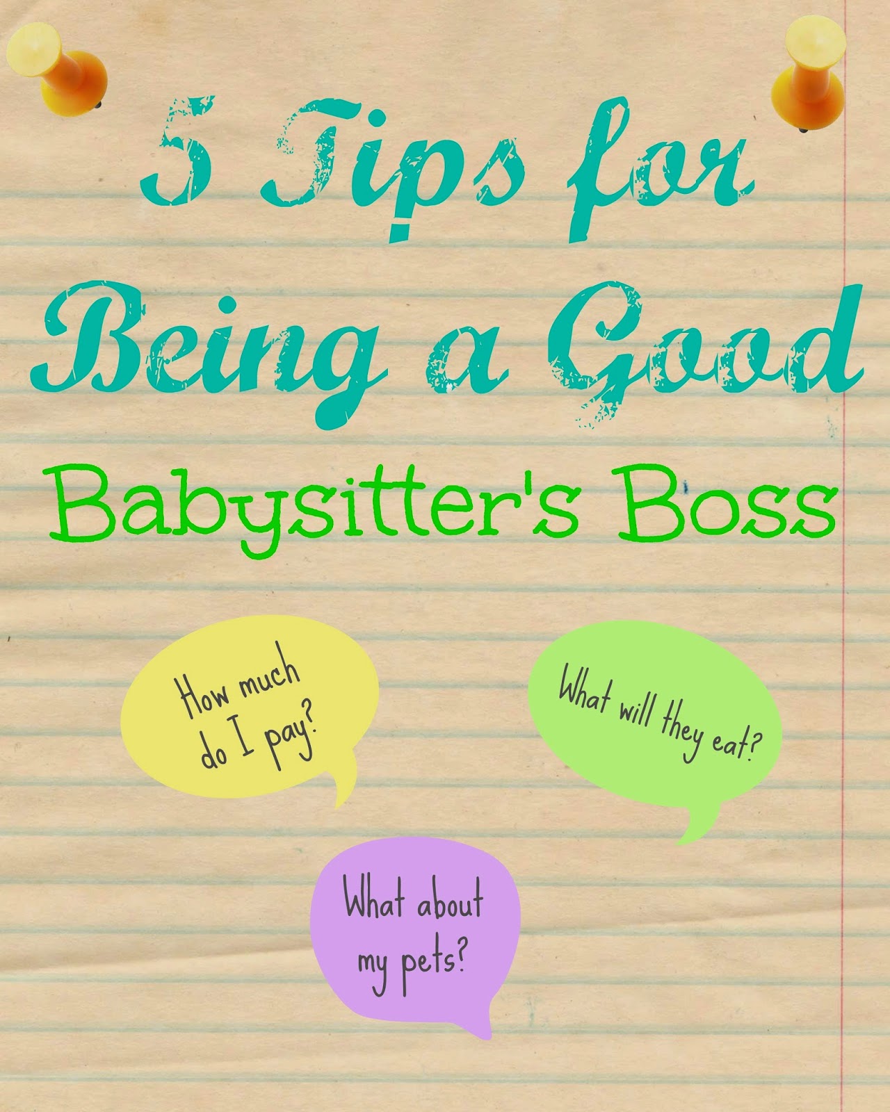 Yellow Door Diaries: 5 Tips for Being a Good Babysitter's Boss