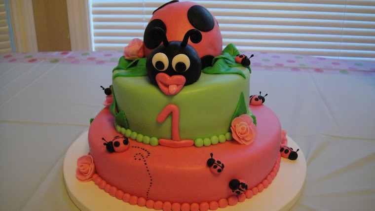 Ladybug 1st Birthday Cake