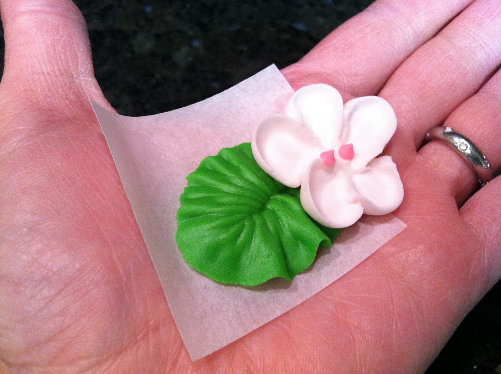 The Iced Queen Violet Leaves in Royal Icing