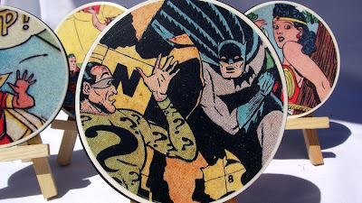 Mod Podged comic book geek coasters