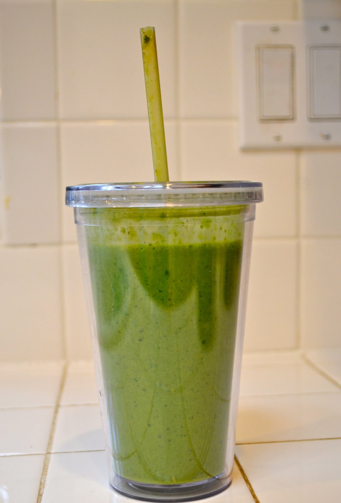 Real Life, One Day at a Time green monster spinach smoothie