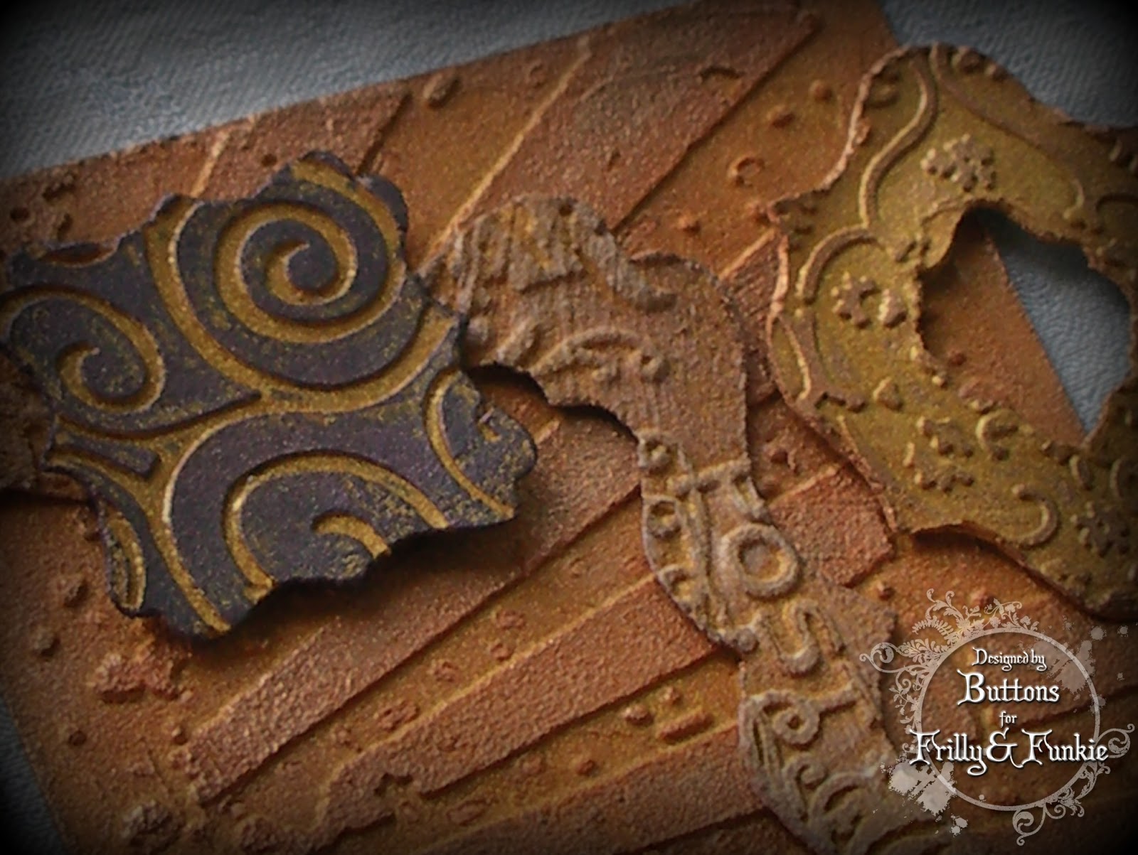 Pushing The Right Buttons Step by Step Embossing Folders