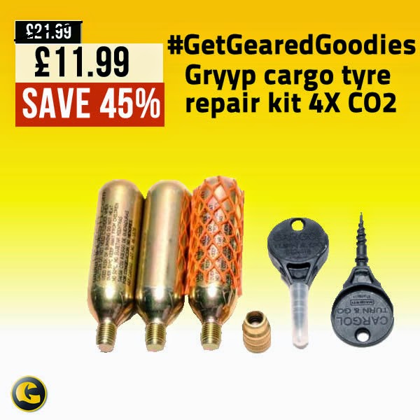 #GetGearedGoodies -  save on The Gryyp Cargol Tyre Repair Kit  - www.GetGeared.co.uk