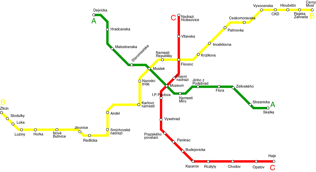 Схема метро пражская схема метро пражская