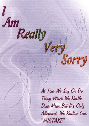 I am Sorry to Display Pictures of Sorry Cards | Really Sorry ~ Whatz More