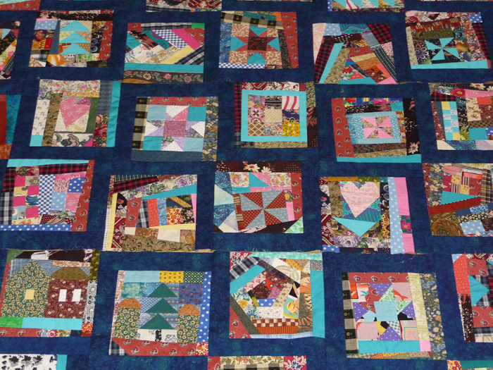 Feather River Quilts Crumb quilt flimsy