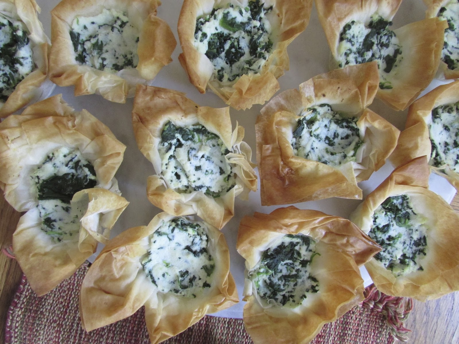 Snozzberry Pie SpinachRicotta Phyllo Cups