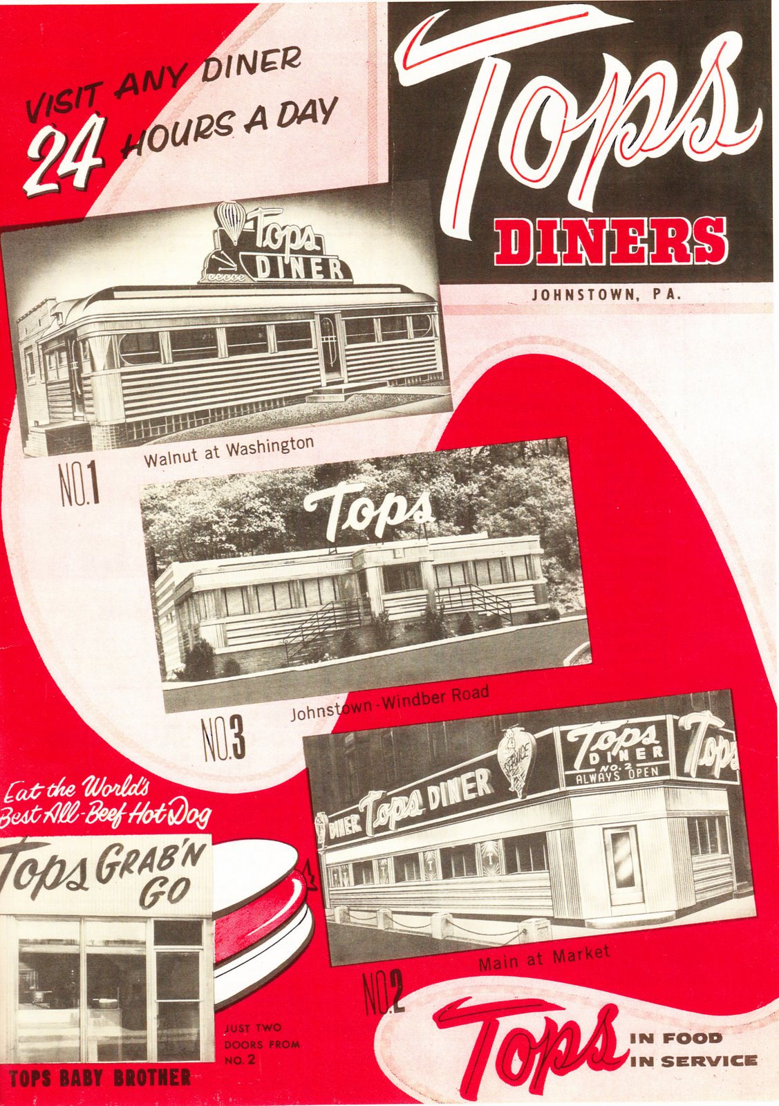 Vintage Johnstown Let's Do Lunch Tops Diner